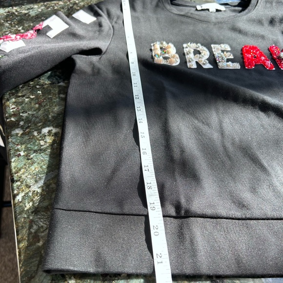 NWOT Rare Silvian Heath “Break” “Leave” Fully Embellished sweatshirt. Designer. - Picture 13 of 16